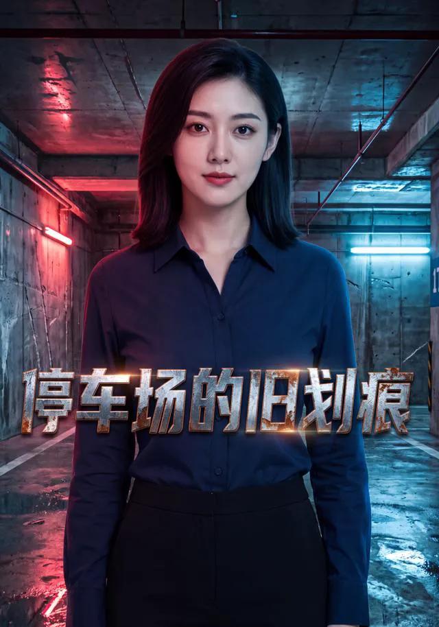 停车场的旧划痕
