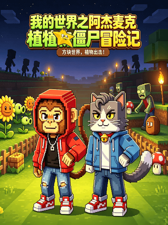 我的世界之阿杰麦克植物僵尸冒险记