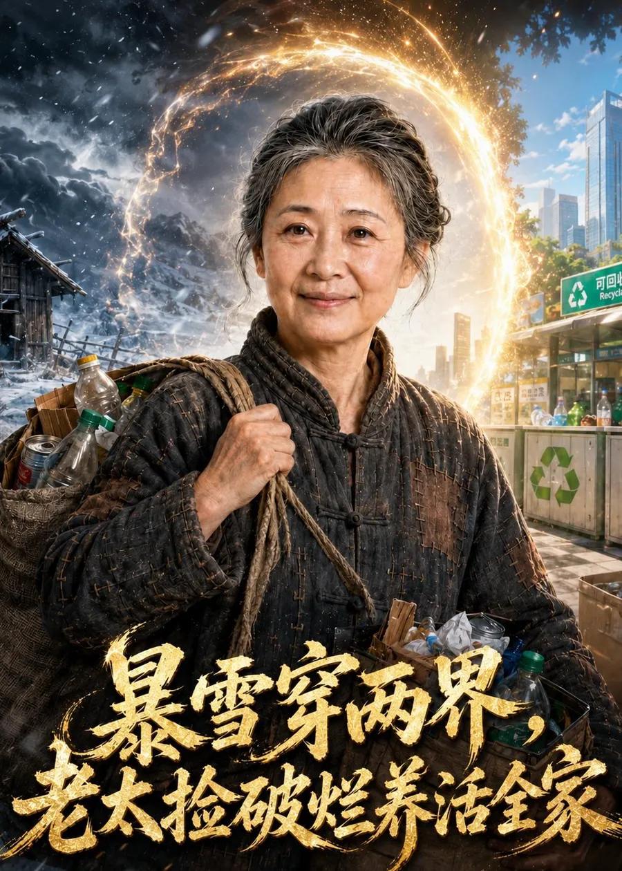 暴雪穿两界,老太捡破烂养活全家